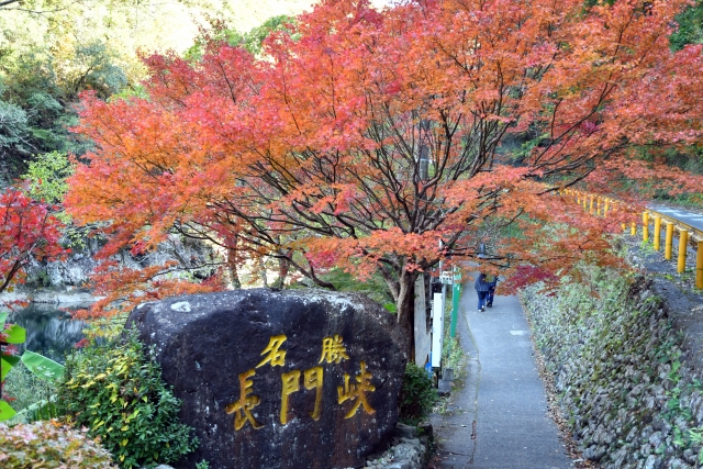 長門峡の紅葉