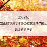 【2026】富山県でおすすめの紅葉名所7選と見頃時期予想